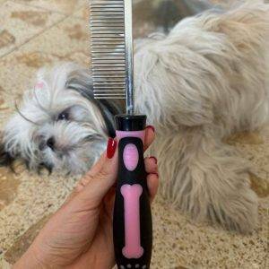 Peine Desenredante para Perros y Gatos | Cepillo para Quitar Nudos y Pelo Muerto