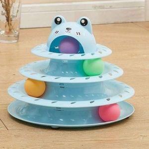 Torre Interactiva para Gatos con Bolitas | Juguete de Estimulación y Diversión